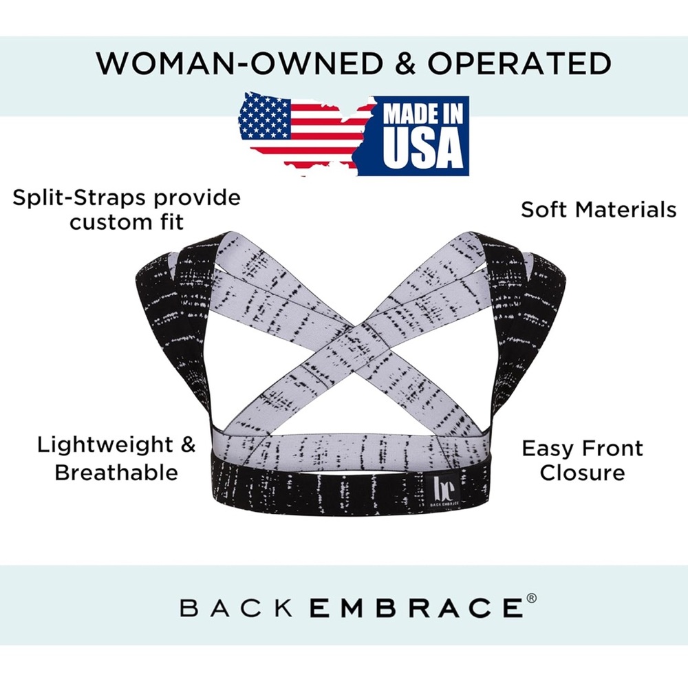 Back Embrace Black and White Strap Posture Corrector